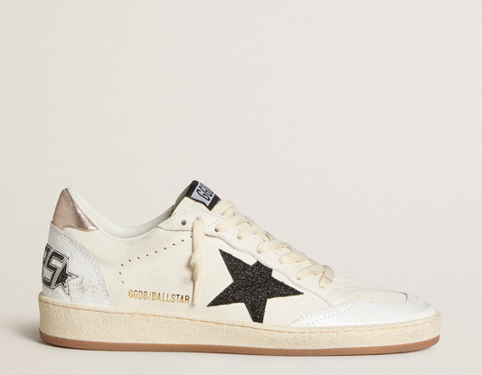 Ball Star in nappa with glitter star and metallic nappa heel tab