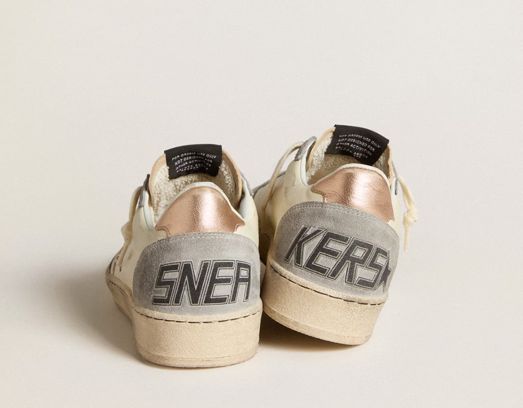 Ball Star in nappa with glitter star and metallic heel tab