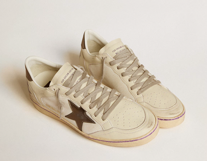 Ball Star in mesh and leather with metallic leather star and heel tab