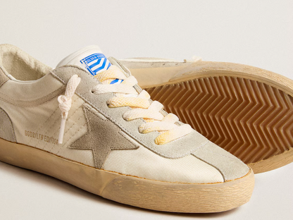 Super-Star LAB in nylon with dove-gray star and ice-gray suede inserts "ULTIMI PEZZI"