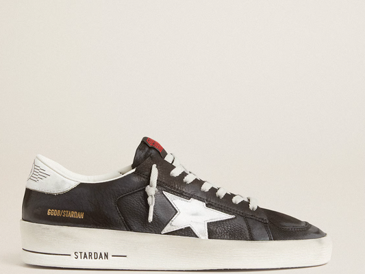 Stardan in black nubuck and mesh with gray leather star and heel tab "ULTIMI PEZZI"