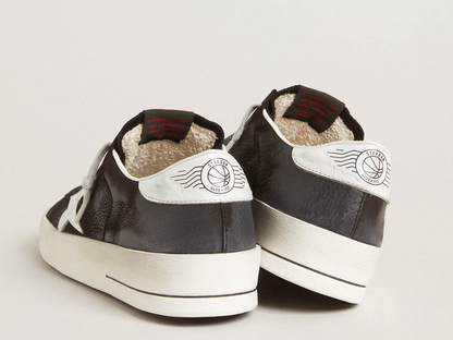 Stardan in black nubuck and mesh with gray leather star and heel tab "ULTIMI PEZZI"