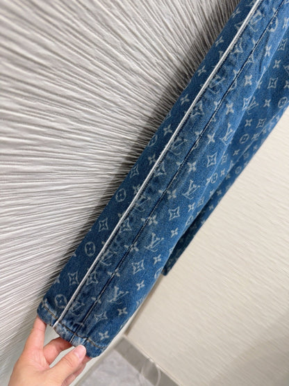 LV 25 Both Muscular Soft Denim Pants Blue Cotton