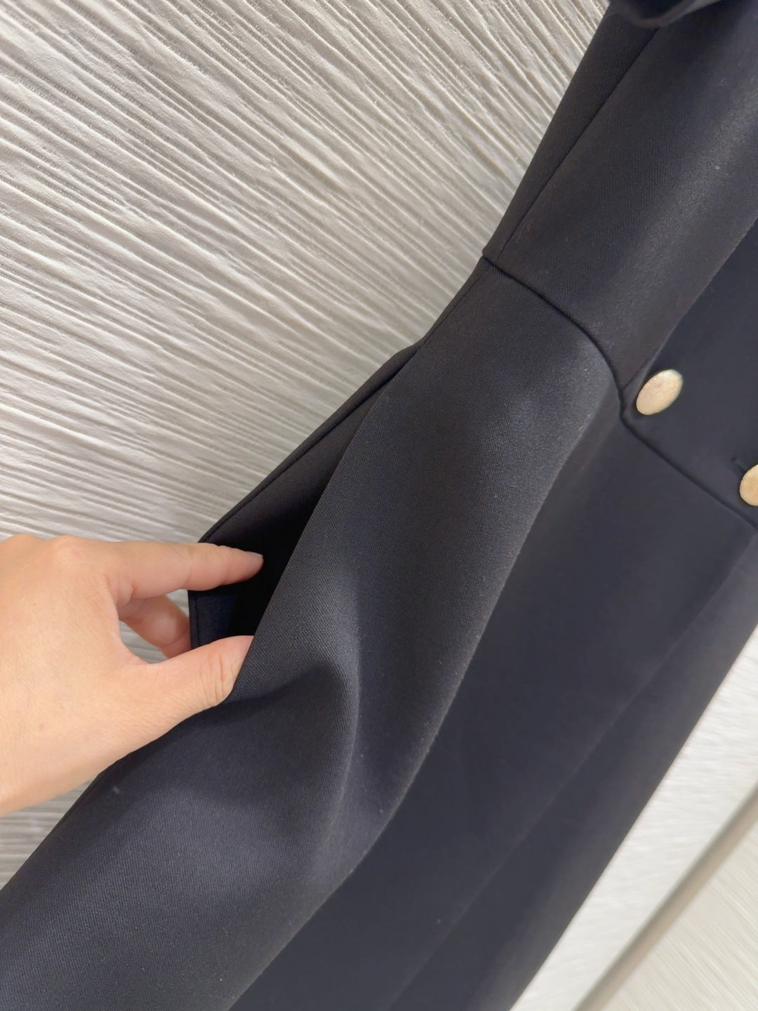 LV 25 Office Fashion Luxurious Dress Black Poliester Wool