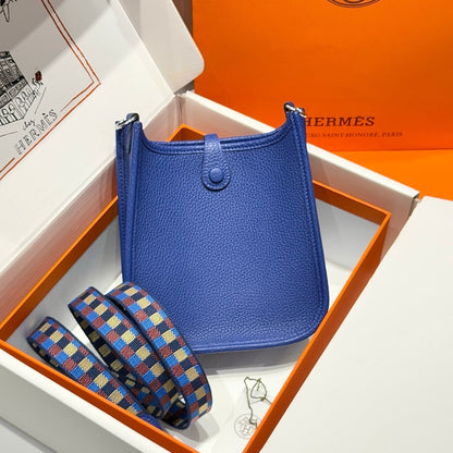 Hermes Evelyn 18 Bag Electric Blue Epsom Leather 255533