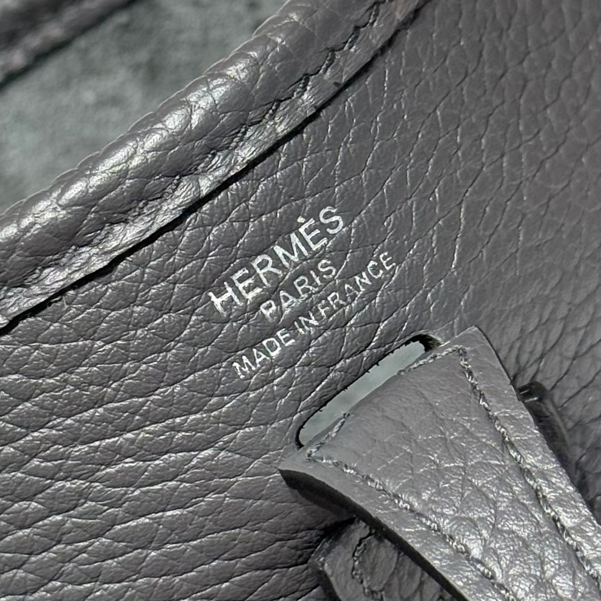 Hermes Evelyn 18 Bag Graphite Gray Epsom Leather 255530