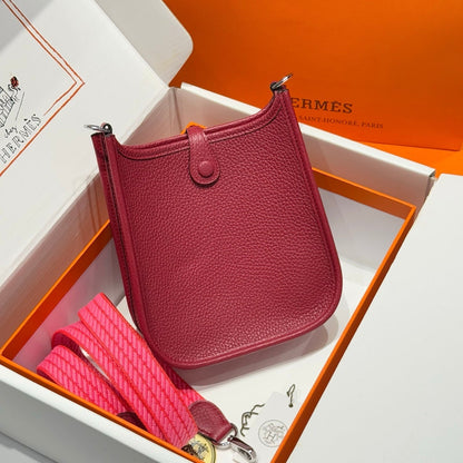 Hermes Evelyn 18 Bag Ruby Red Epsom Leather 255529