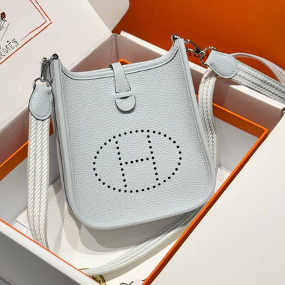 Hermes Evelyn 18 Bag Misty Blue Epsom Leather 255528