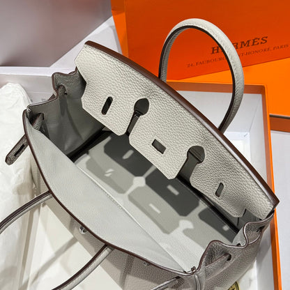 Hermes Birkin Pearl Gray and Silver Togo Leather 250048