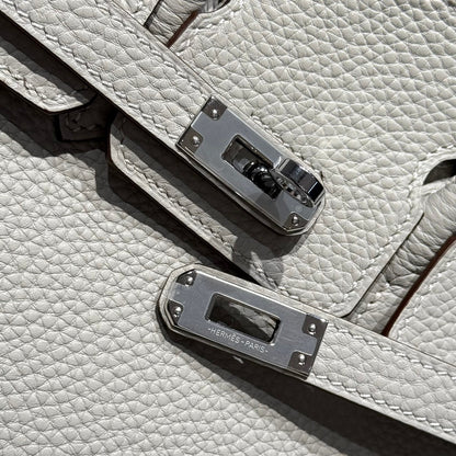Hermes Birkin Pearl Gray and Silver Togo Leather 250048