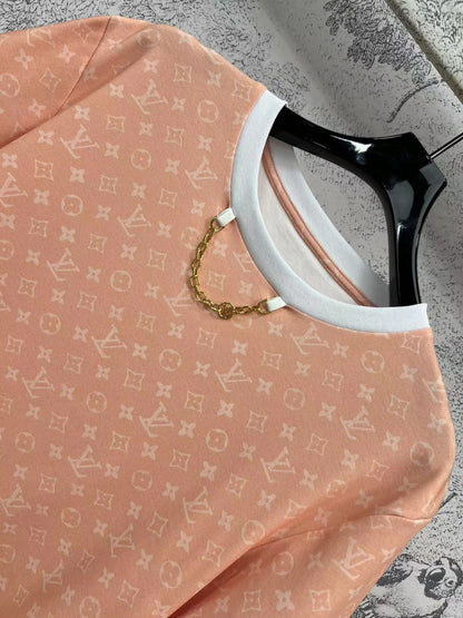 LV 25 Age-Reducing Simple T-Shirt Orange Cotton